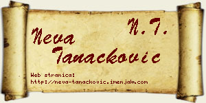 Neva Tanacković vizit kartica